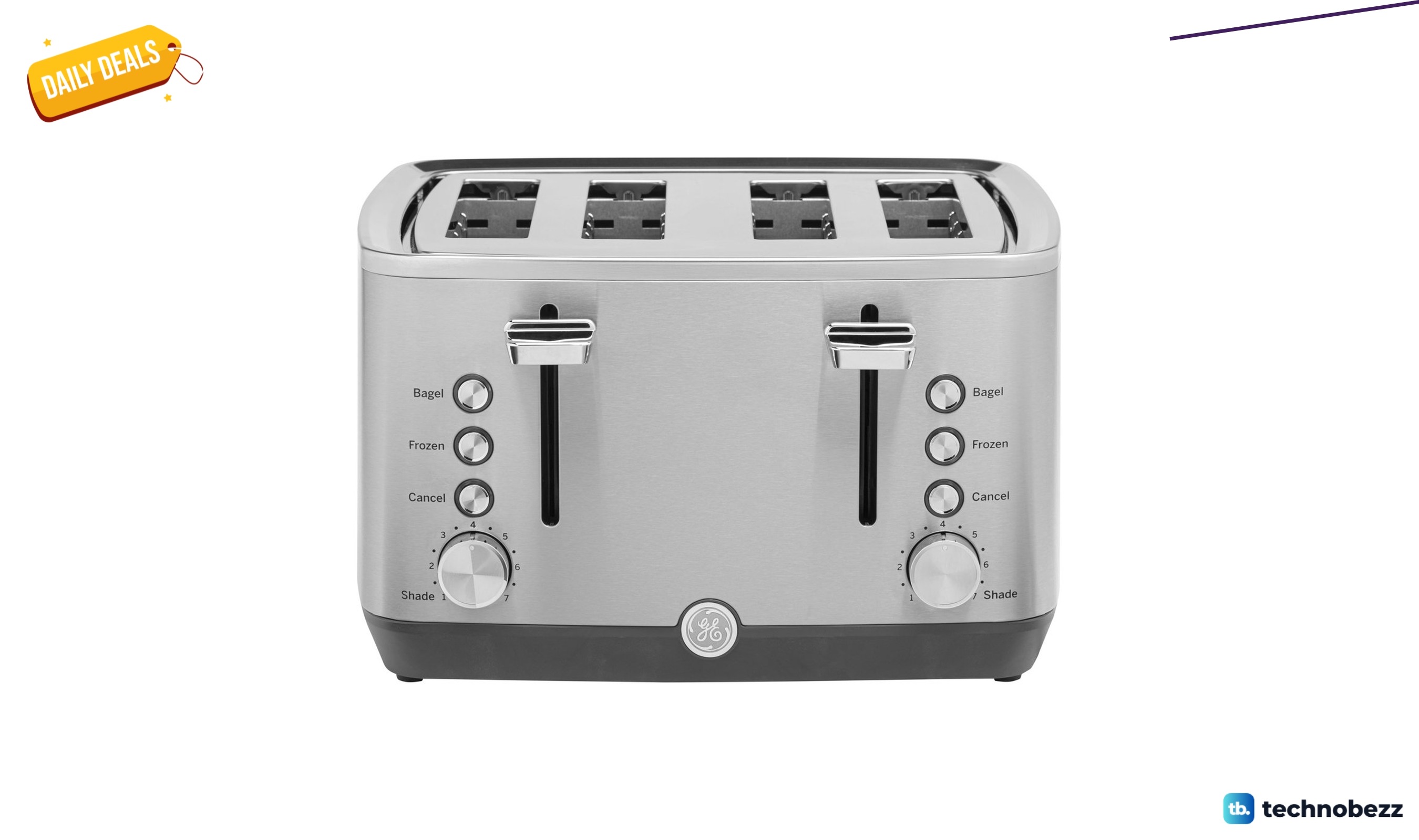 GE stainless steel 4-slice toaster for $75.99 at Wayfair