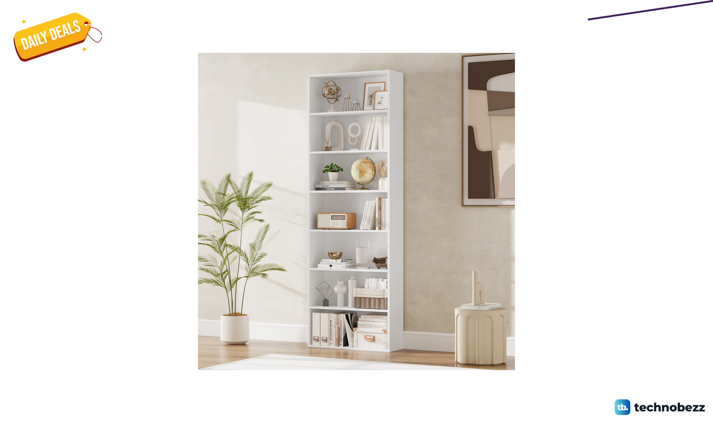 Zipcode Design Idlewild 7-tier open bookcase for $103.99 at Wayfair