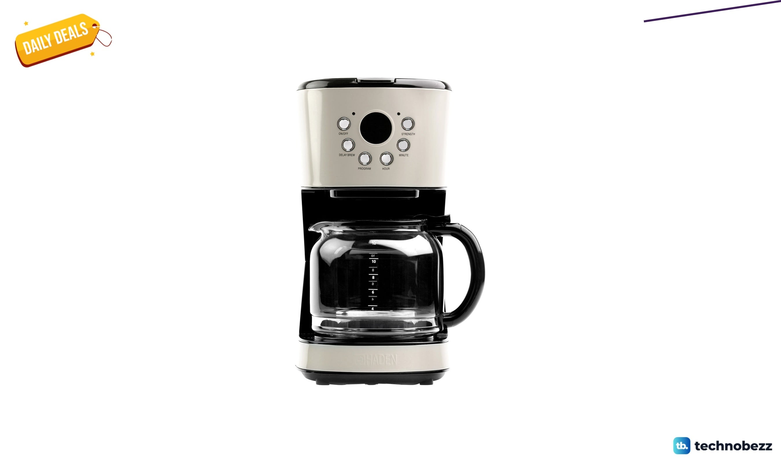 HADEN 12-cup programmable drip coffee maker for $69.99 at Wayfair