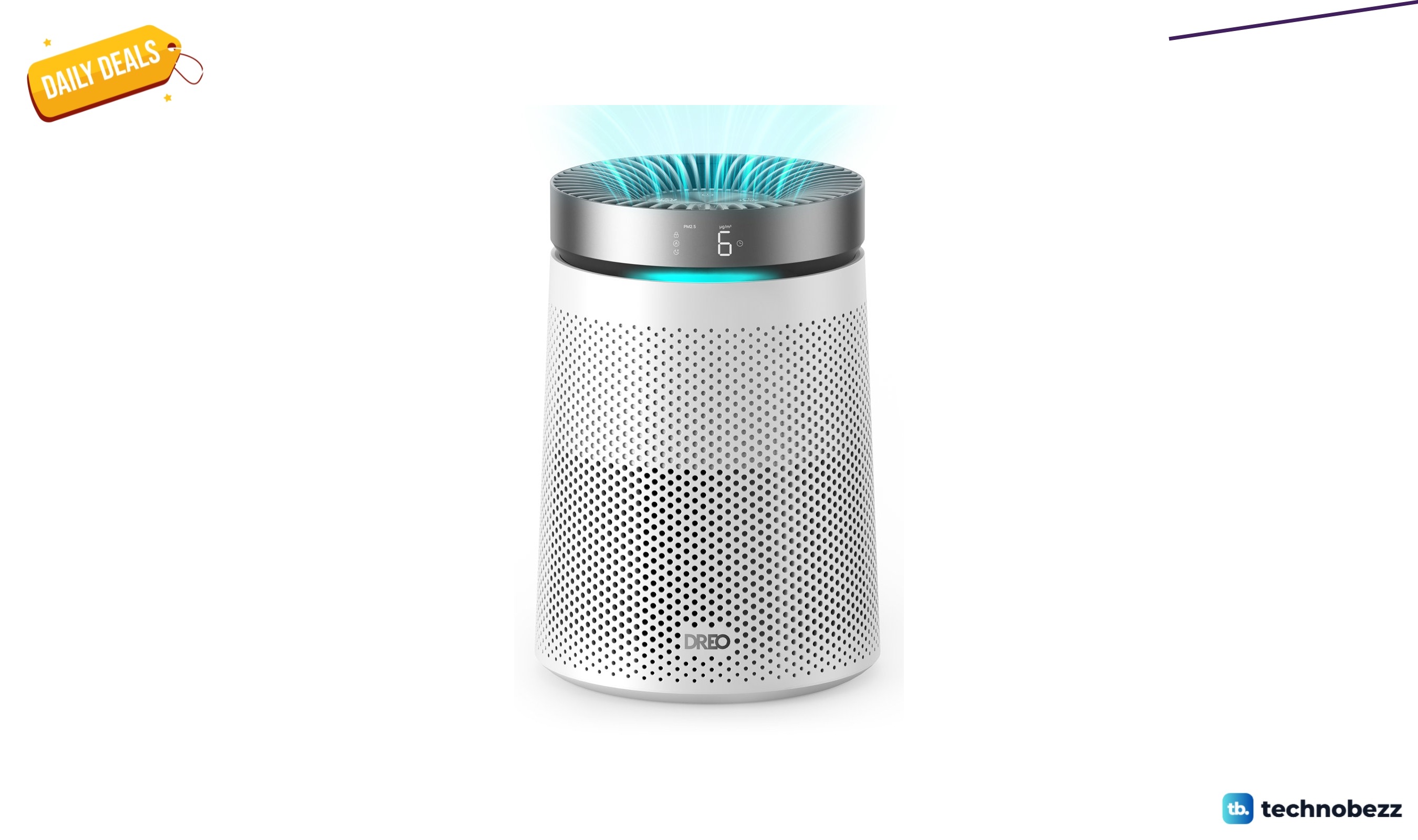 Dreo H13 HEPA air purifier with ambient light for $79.99 at Wayfair