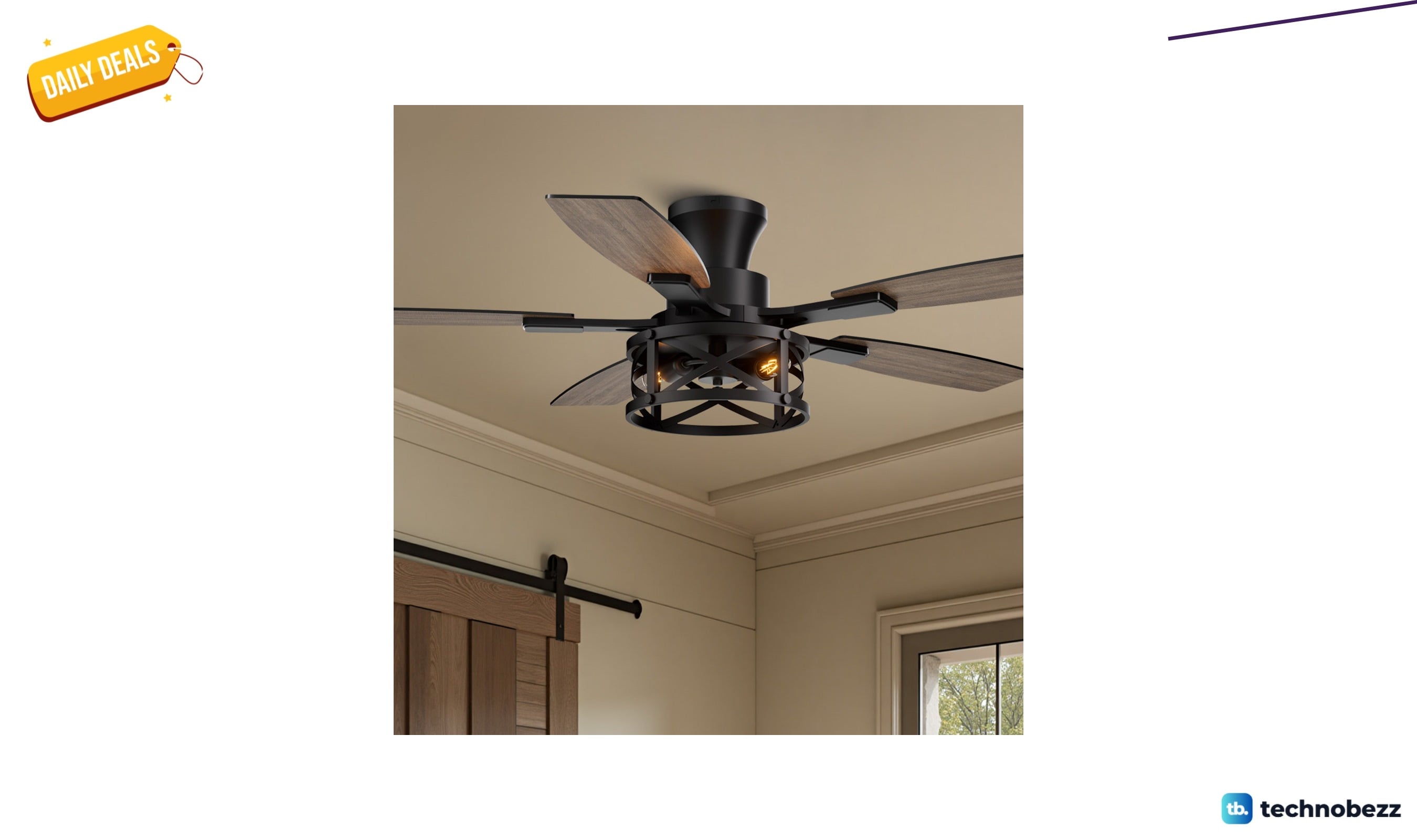 Ophelia & Co. 52-inch flush mount ceiling fan with lights and remote for $162.99 at Wayfair