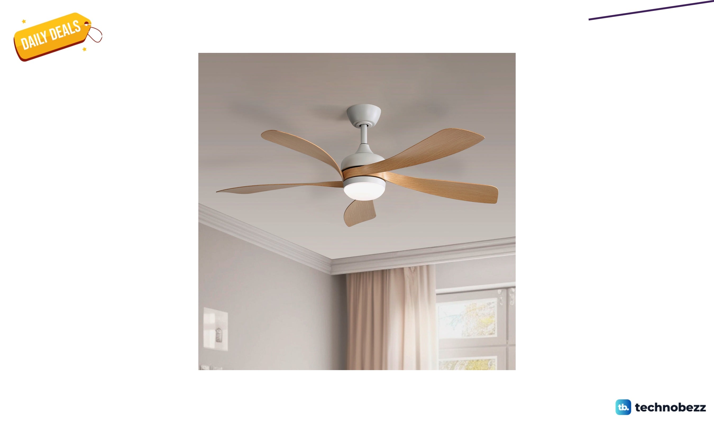 Ivy Bronx Damecia 52-inch ceiling fan with LED light and remote for $164.99 at Wayfair