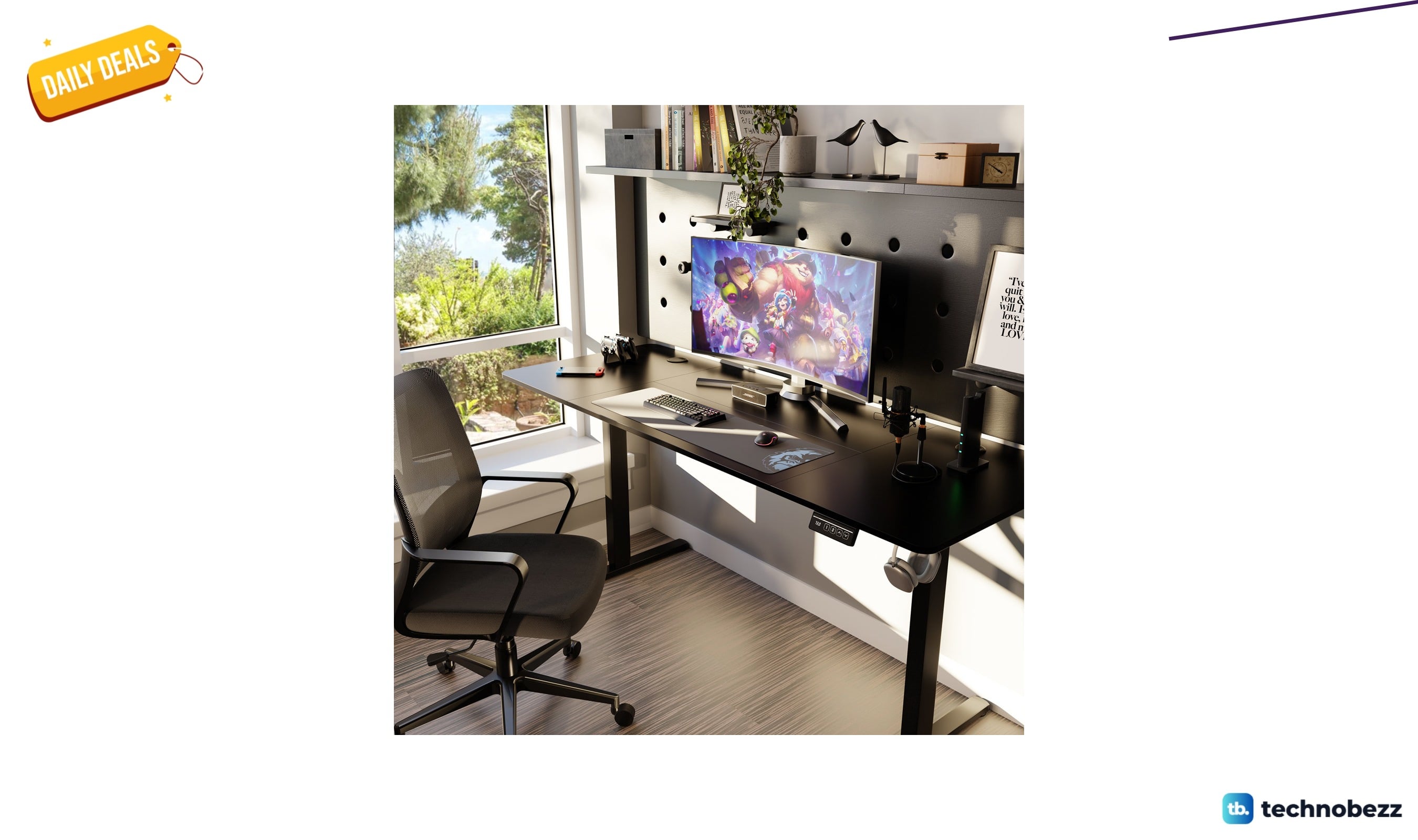 Twillery Co. Gilman height-adjustable standing desk for $133.99 at Wayfair