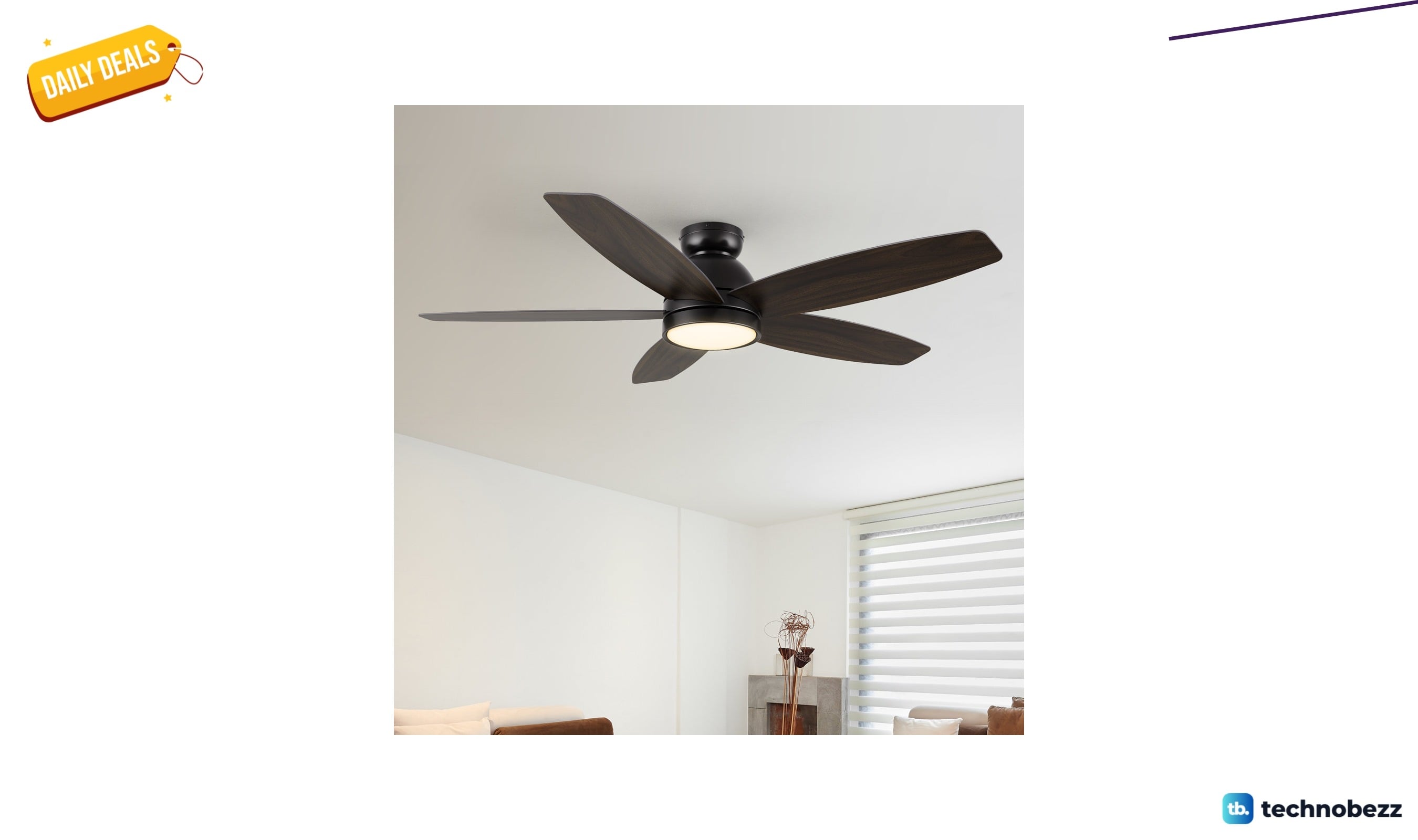 CARRO 52-inch DC motor ceiling fan with LED light and remote for $147.00 at Wayfair