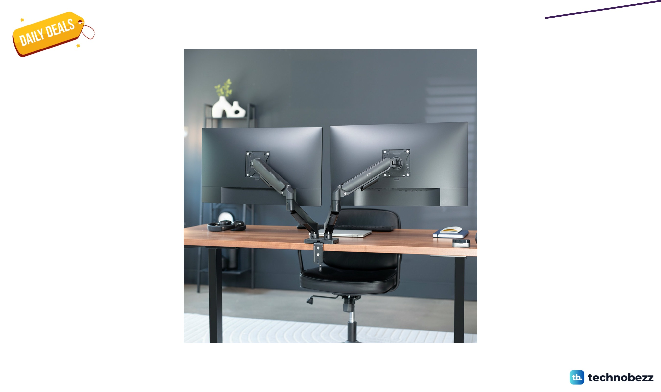 VIVO STAND-V002O dual monitor mount for $59.99 at Wayfair
