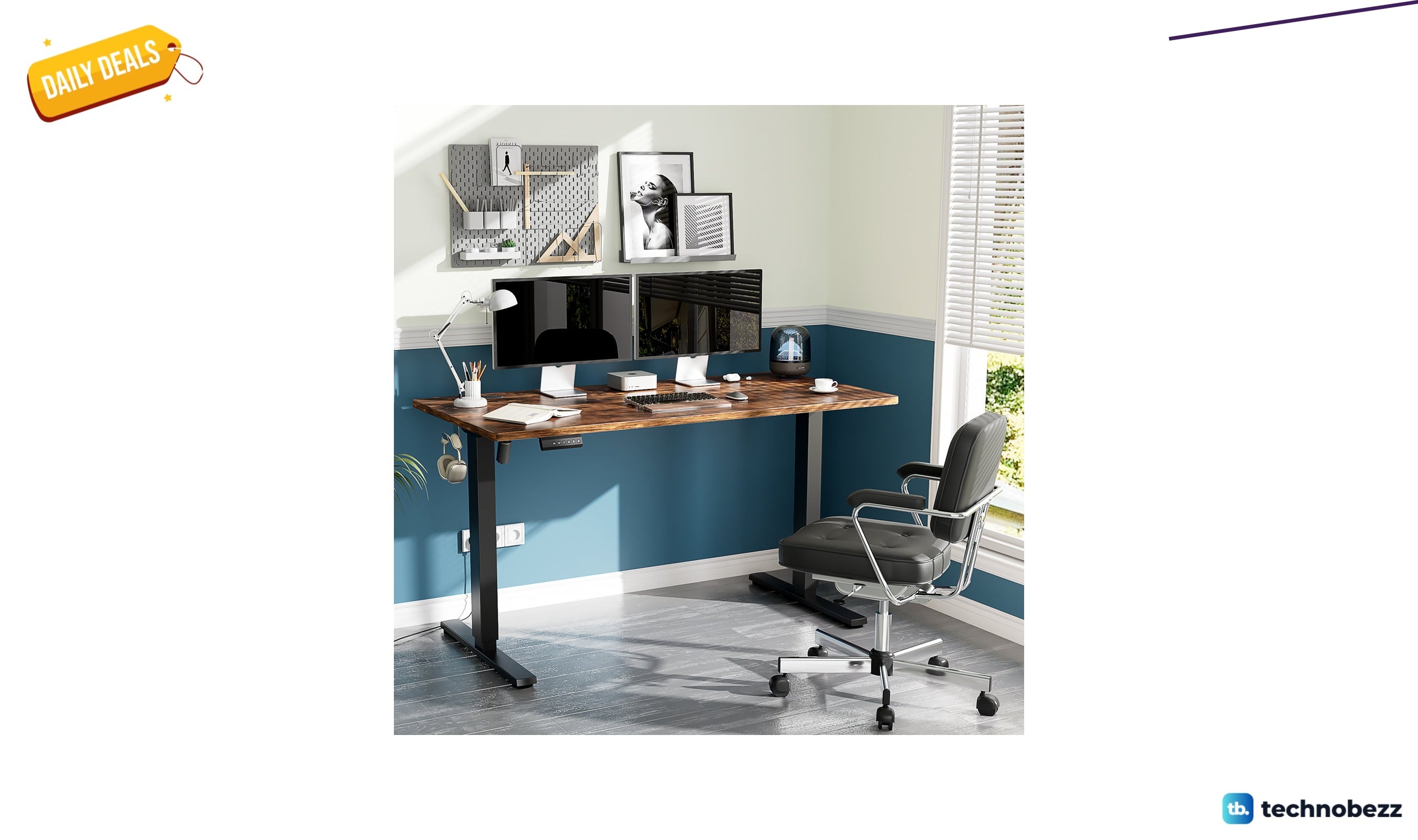 Ebern Designs Aguilera height-adjustable standing desk for $106.99 at Wayfair
