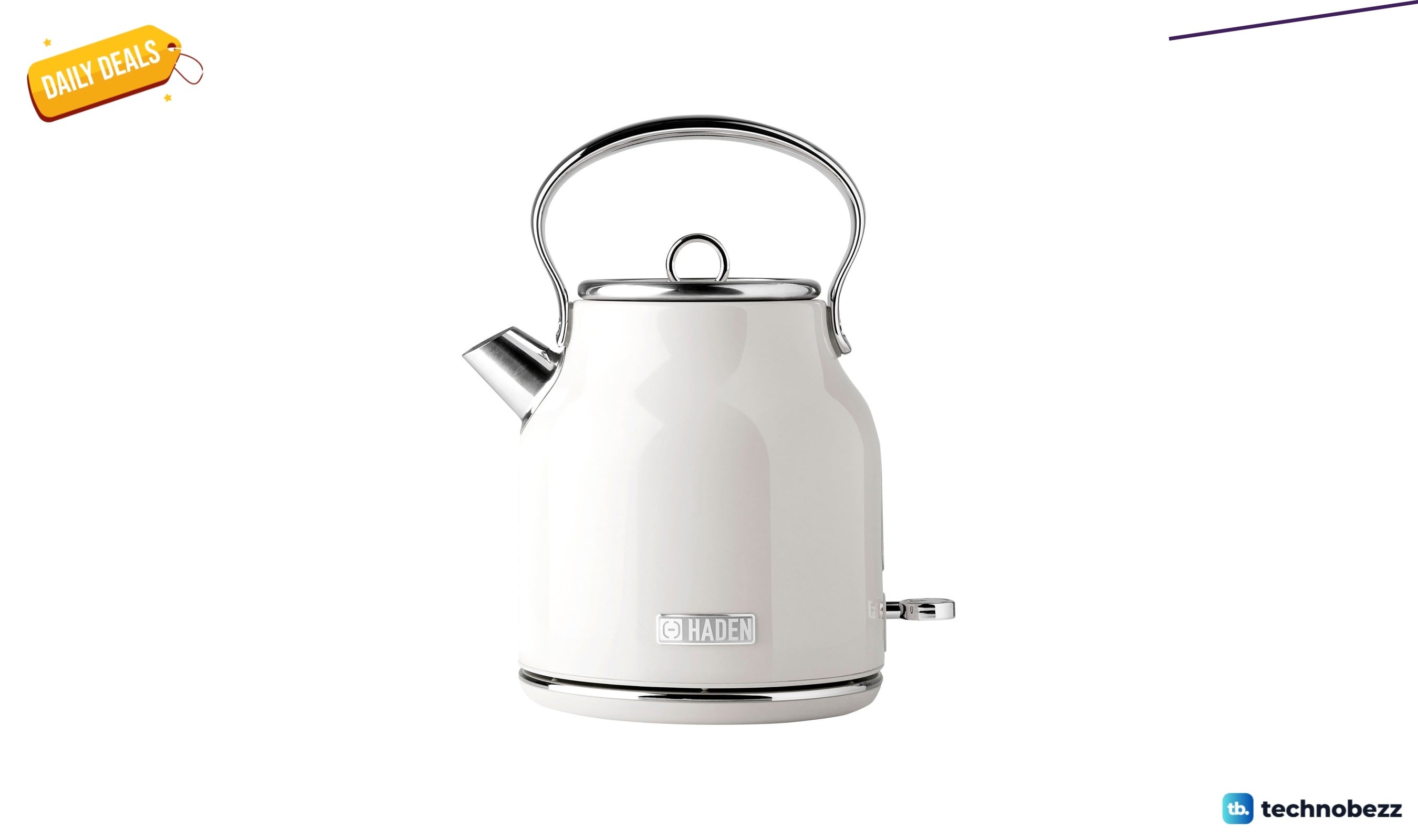 HADEN Heritage 1.7-liter stainless steel electric kettle for $69.99 at Wayfair