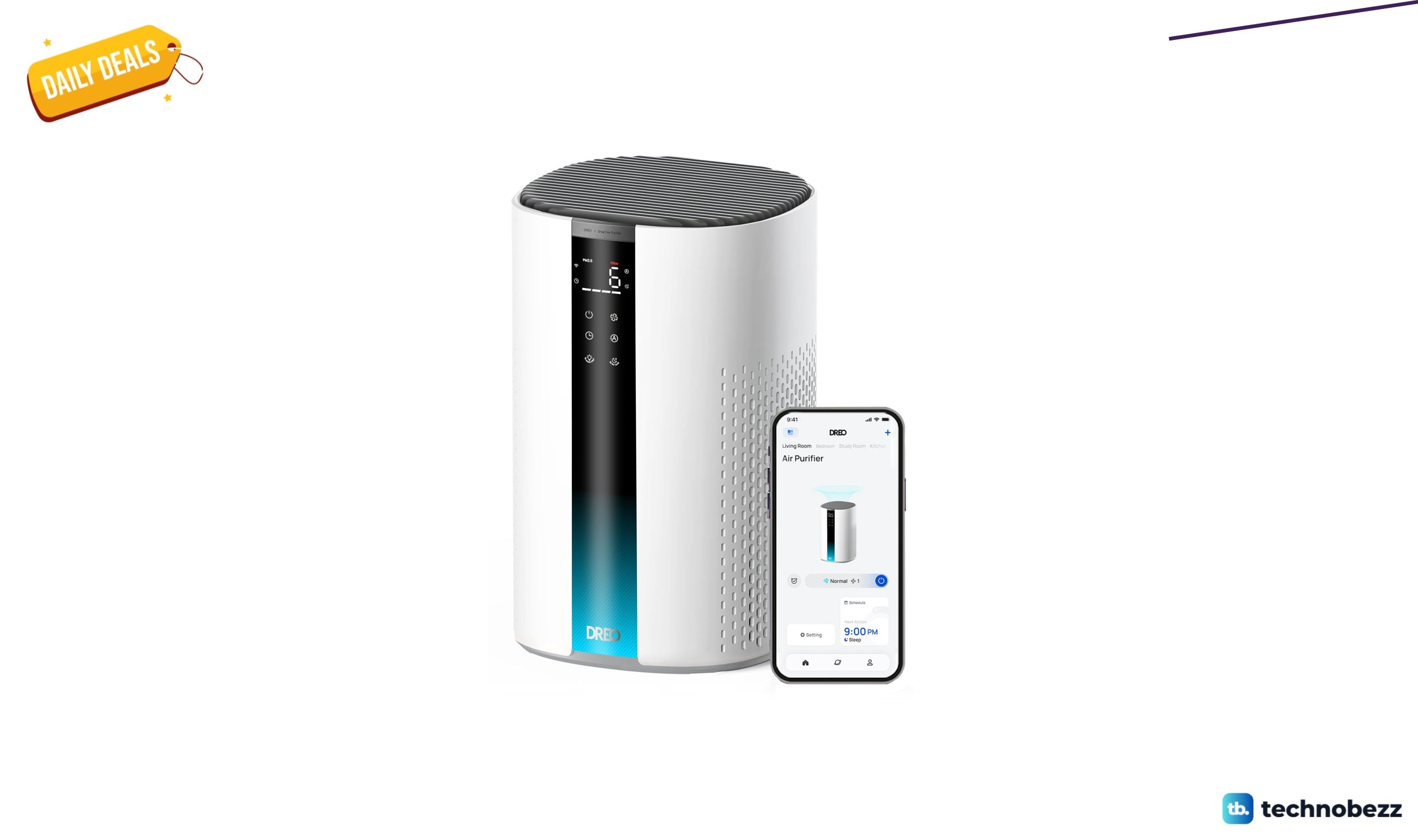 Dreo smart air purifier with H13 HEPA filter for $99.99 at Wayfair