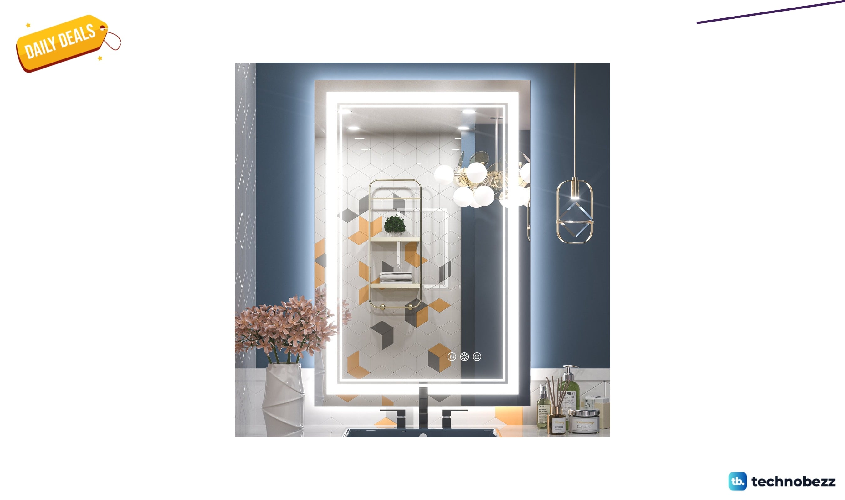 Ivy Bronx Chrisna front and backlit LED bathroom vanity mirror for $165.99 at Wayfair