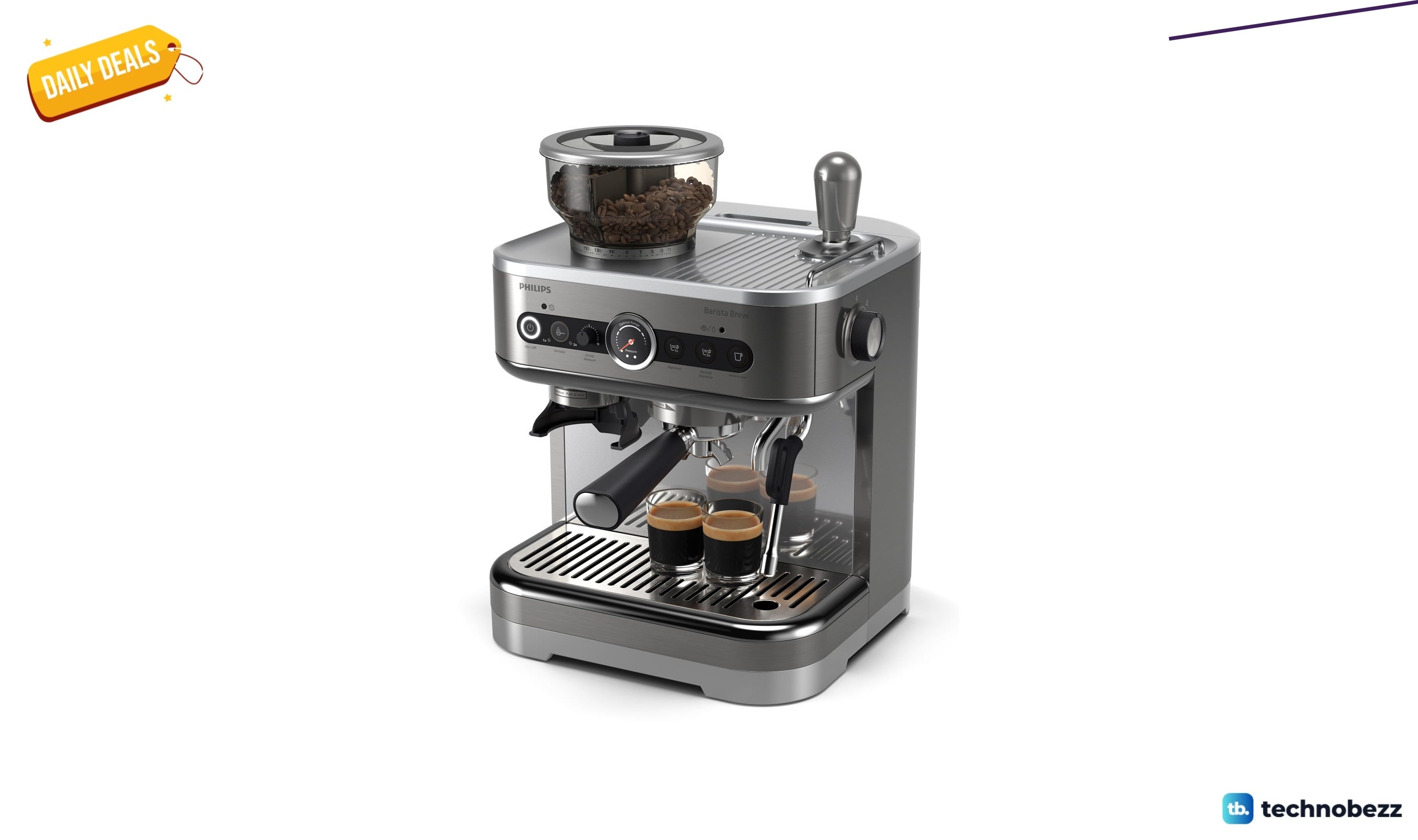 Philips Barista Brew semi-automatic espresso machine with dual bean container for $429.99 at Wayfair