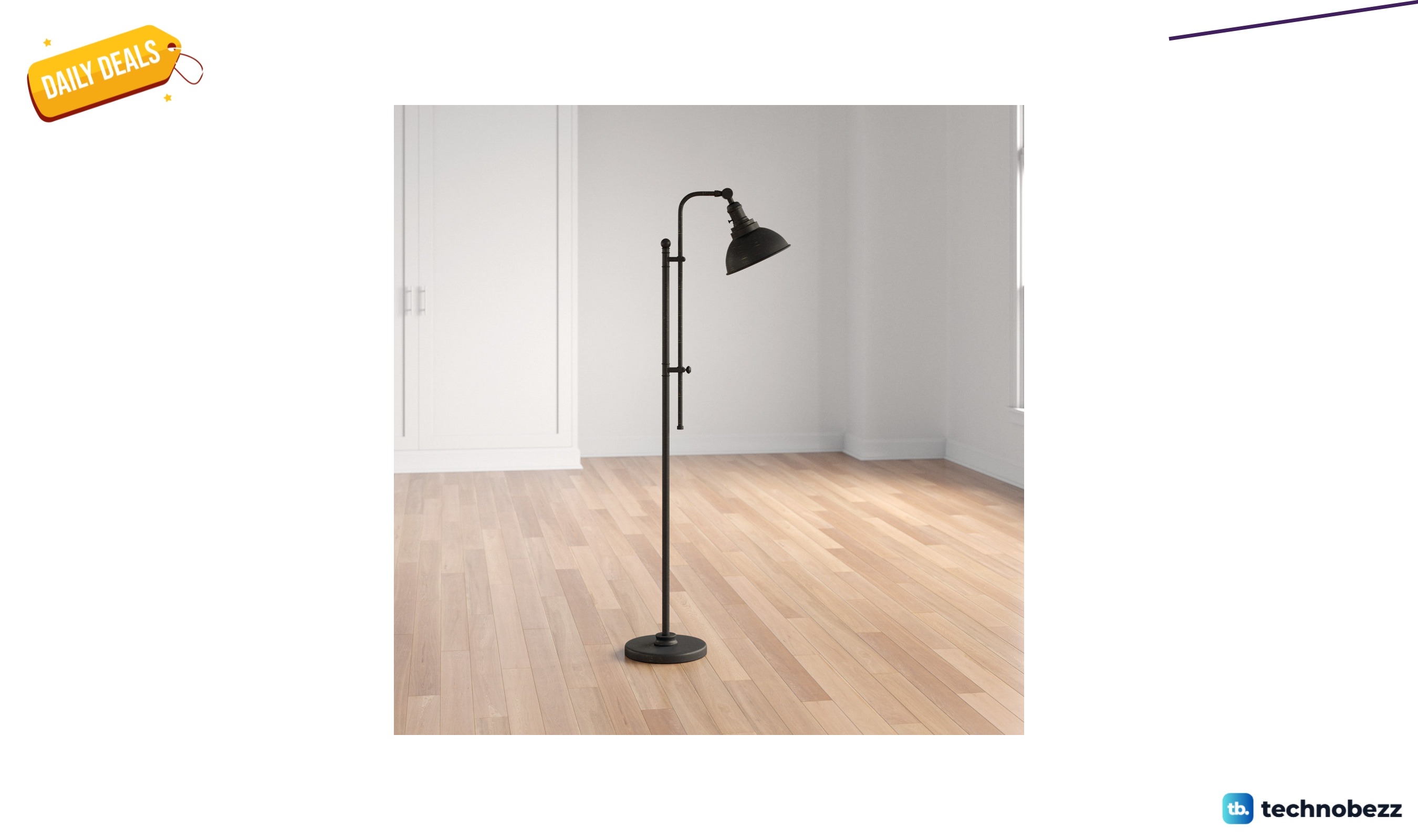 17 Stories Wallace 65-inch task floor lamp for $76.99 at Wayfair