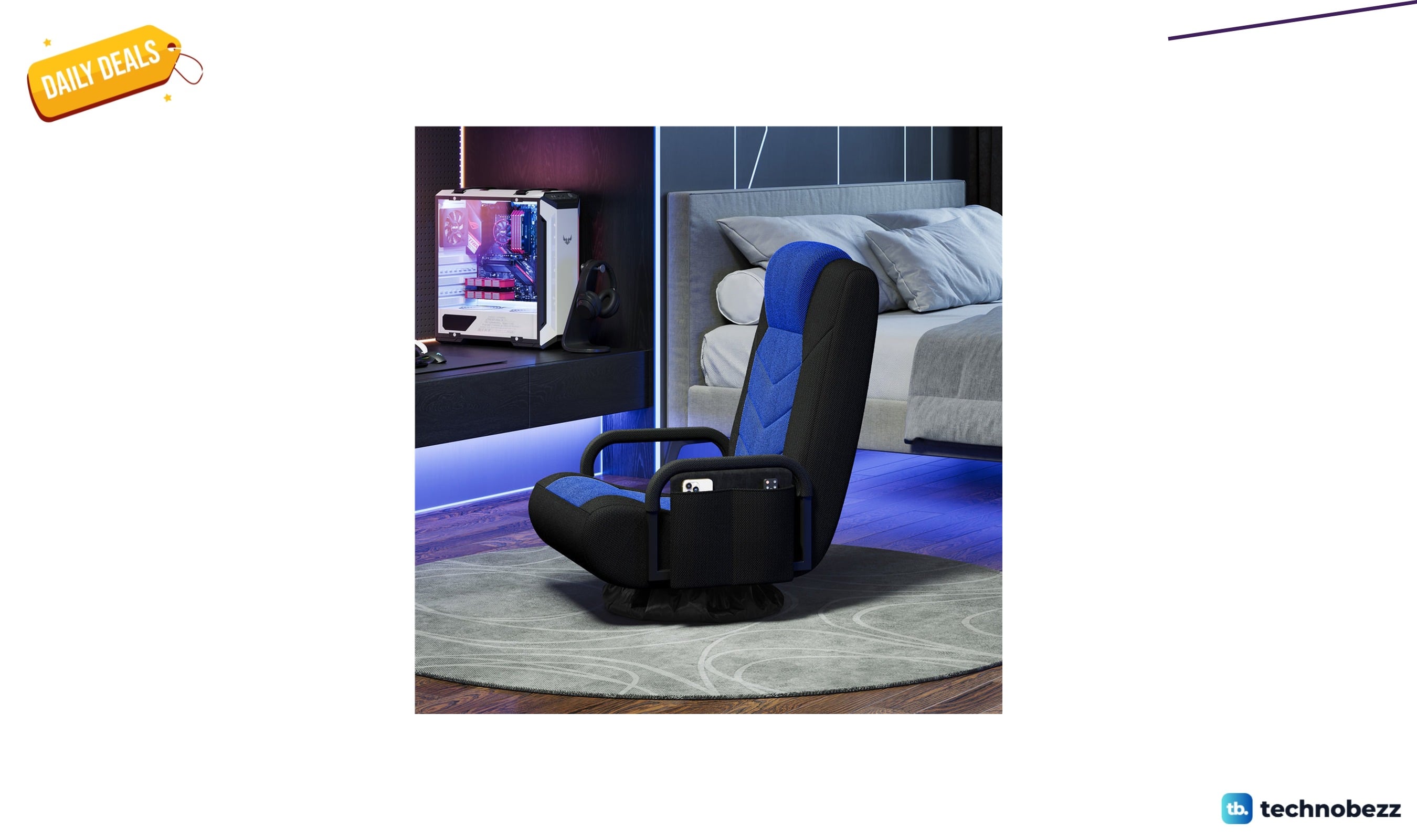Yaheetech reclining floor gaming chair for $97.99 at Wayfair