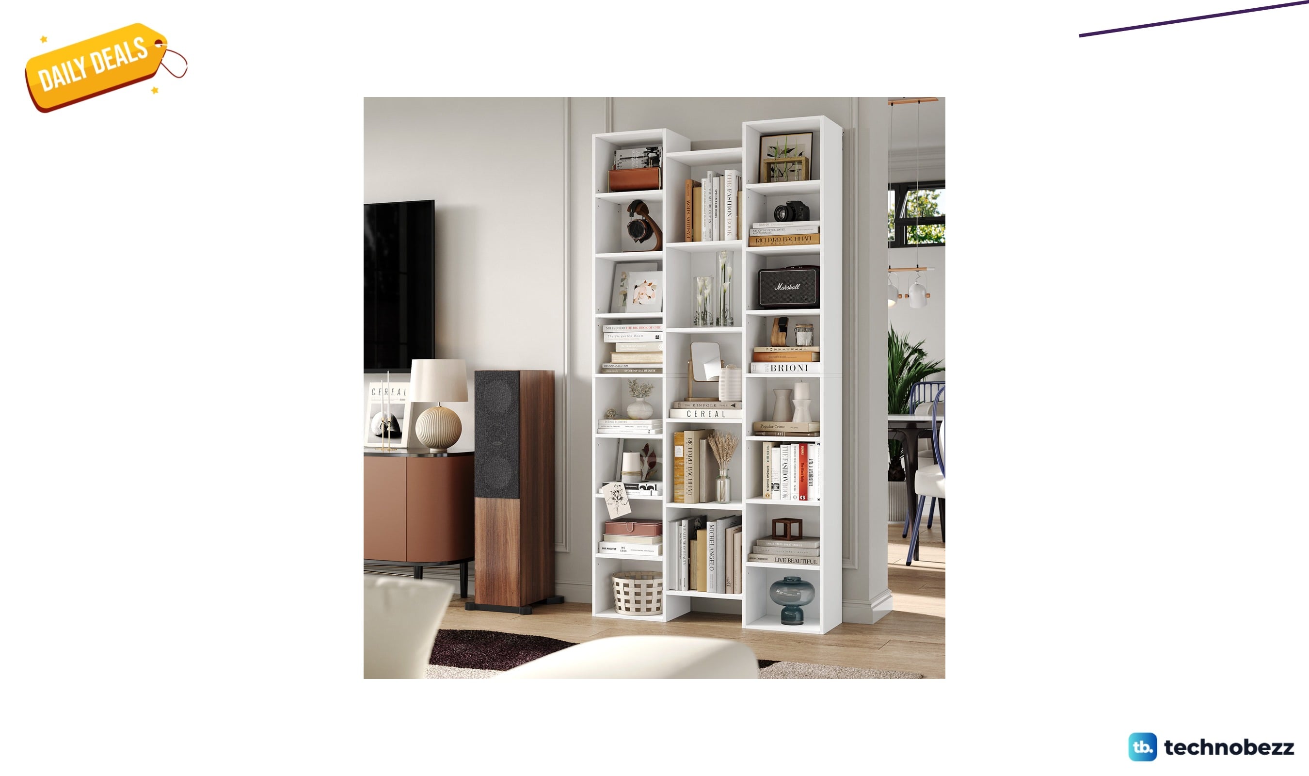 Wade Logan Beetner 8-tier cube bookcase for $128.99 at Wayfair