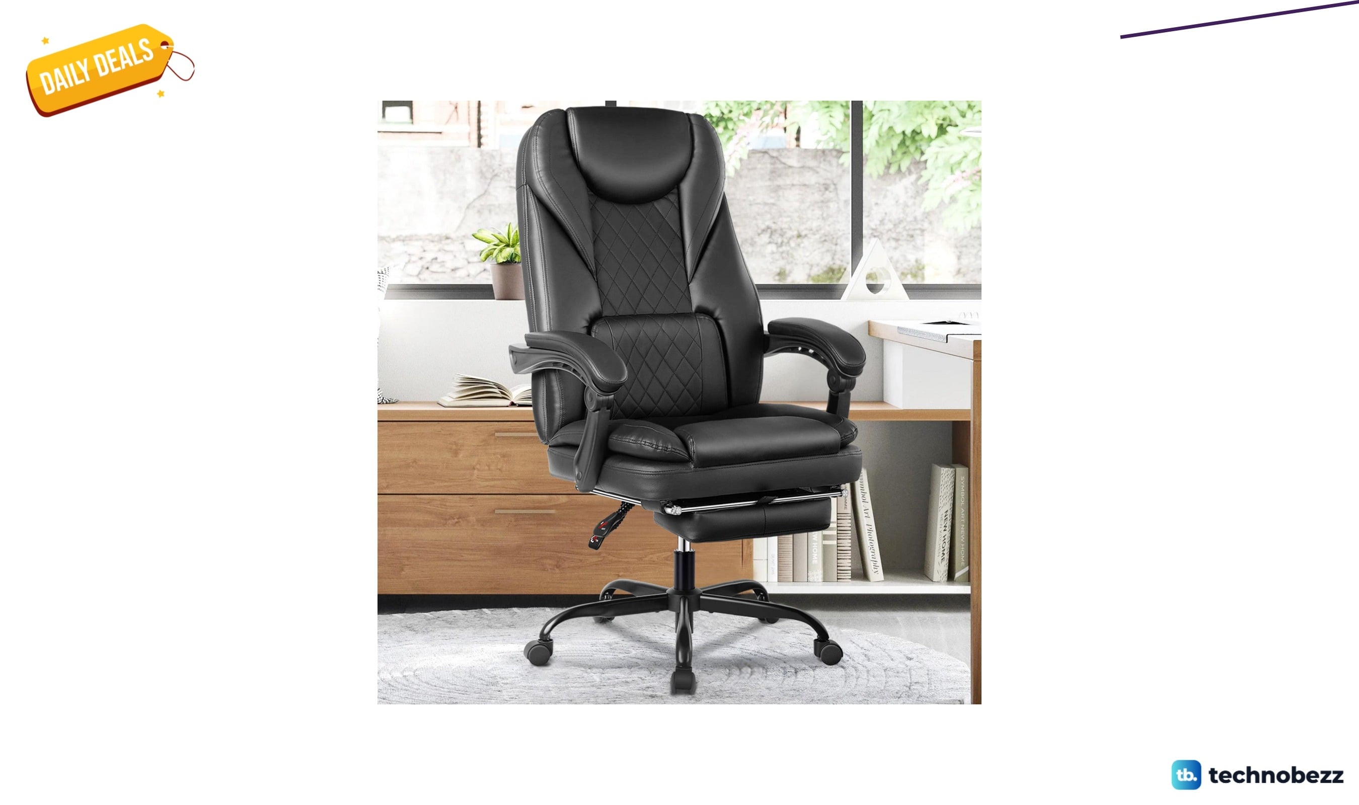 Latitude Run Azteca ergonomic executive chair with retractable footrest for $111.99 at Wayfair