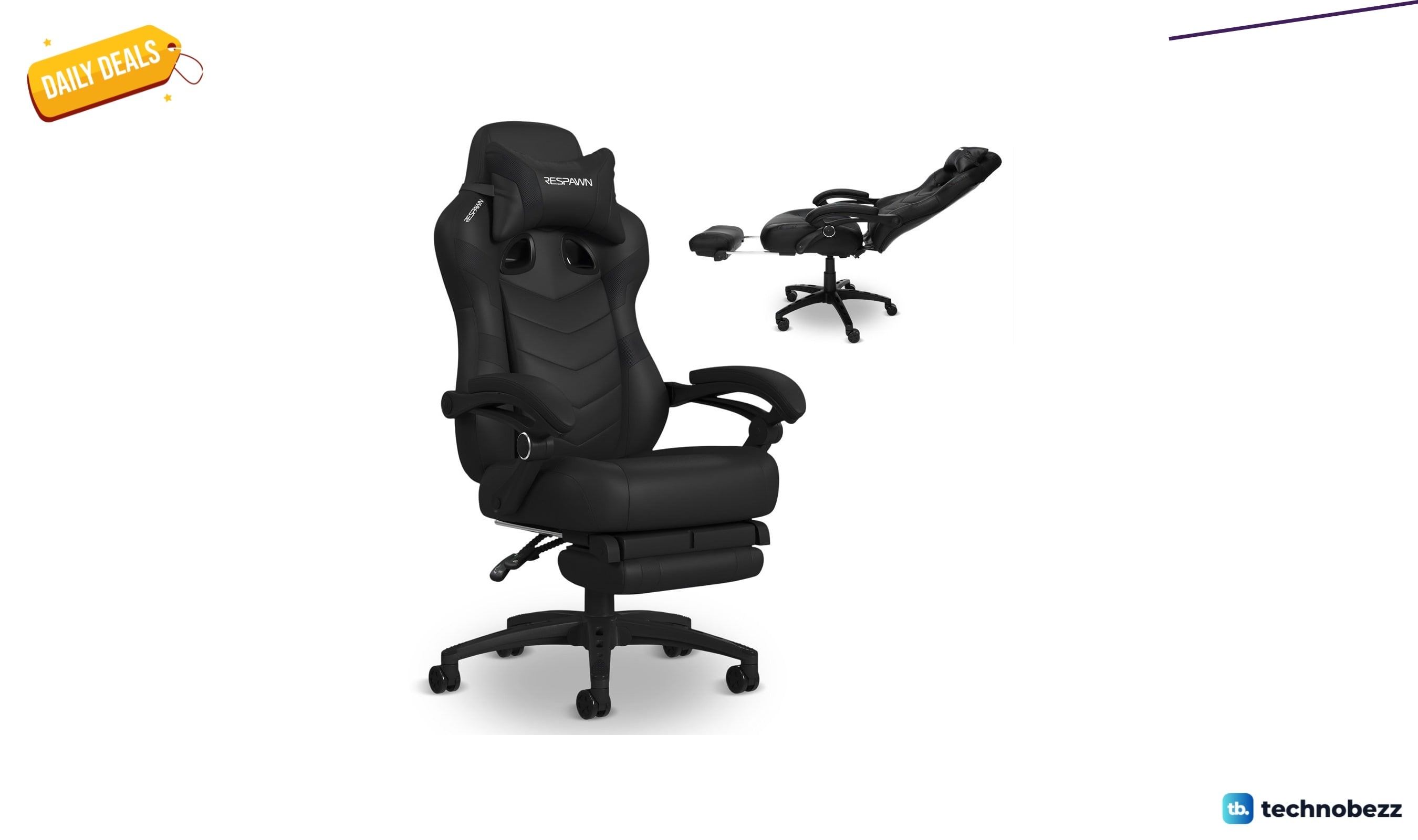 RESPAWN 110 Pro gaming chair with footrest for $207.99 at Wayfair