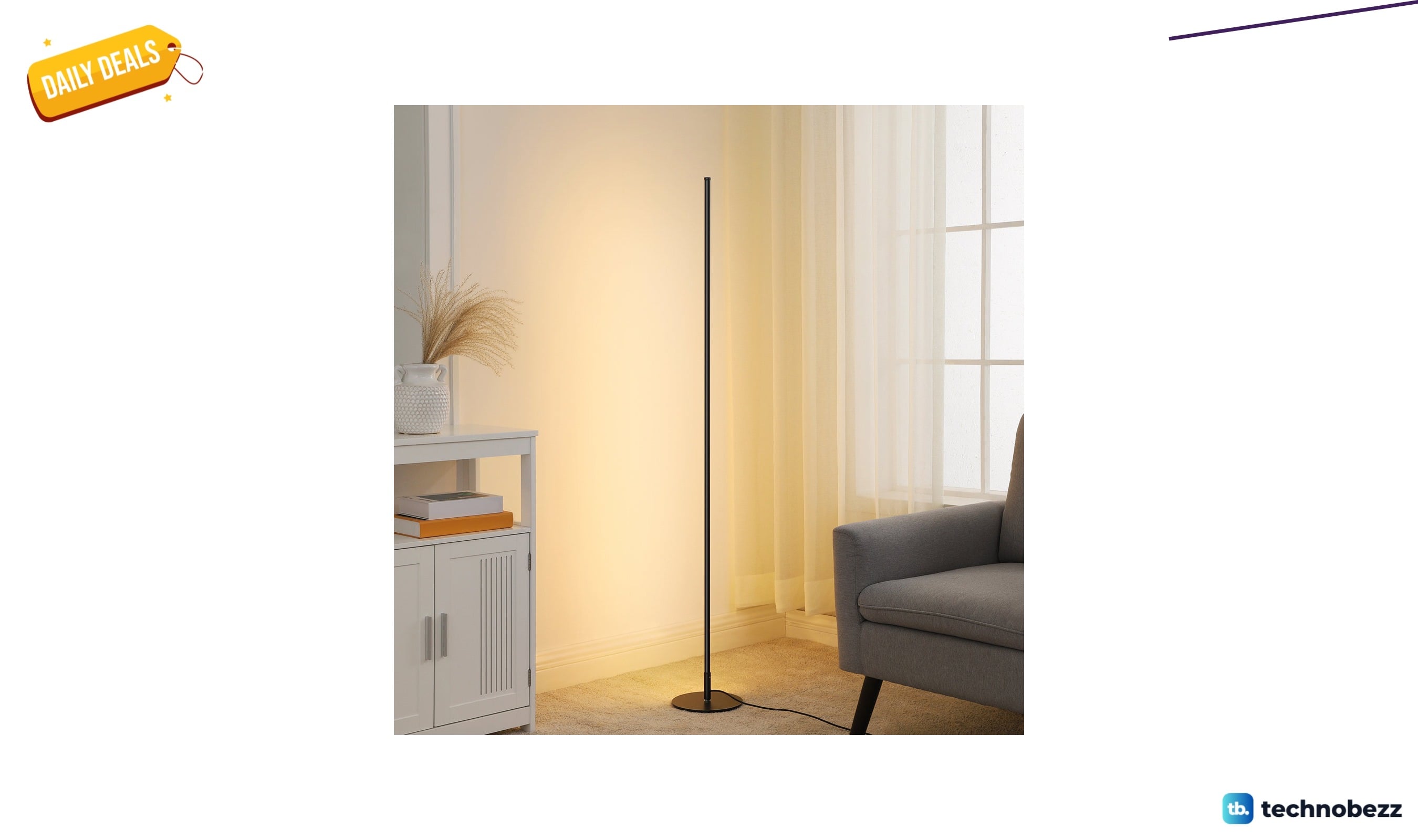 Wrought Studio Allana dimmable LED corner floor lamp for $69.99 at Wayfair