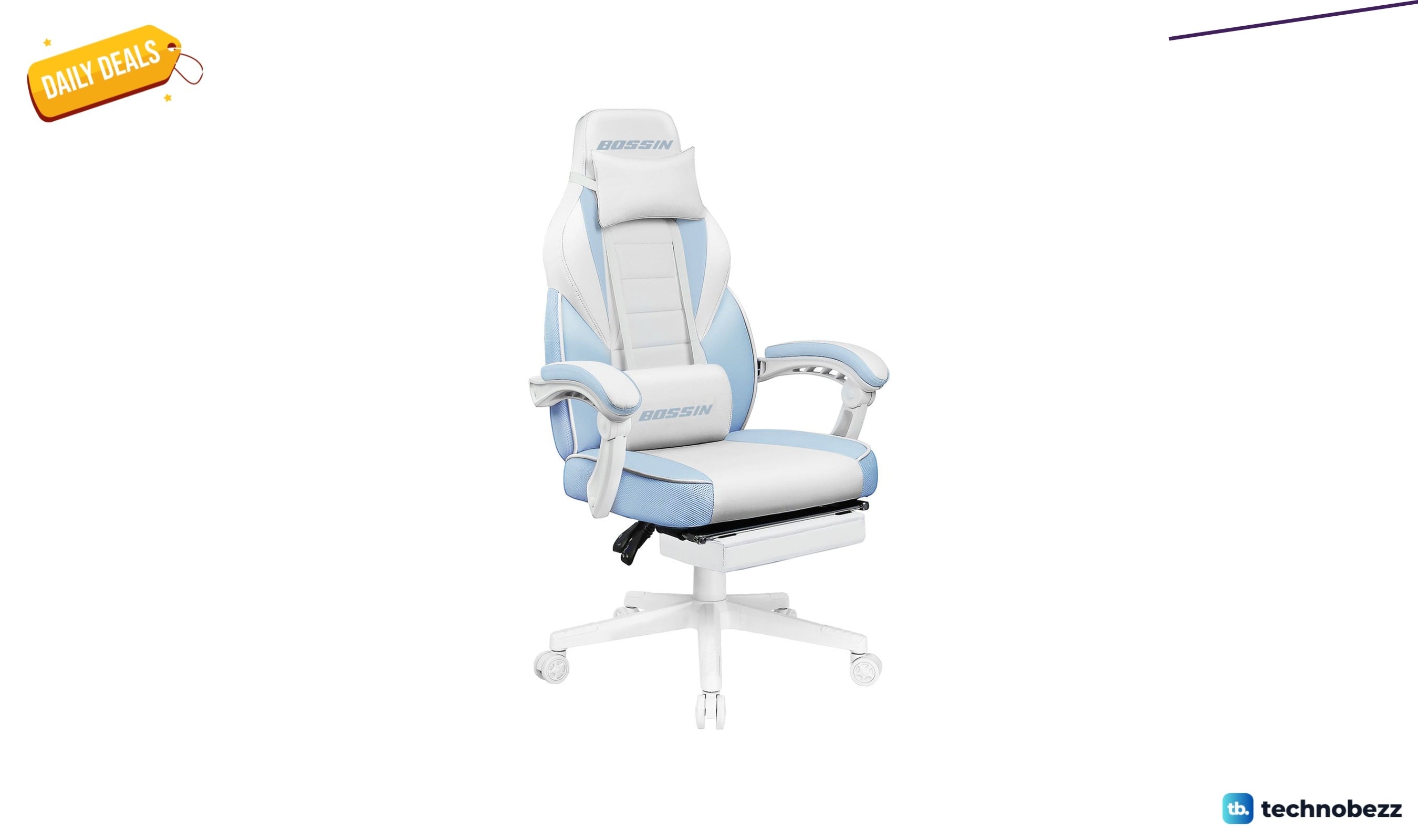 BOSSIN gaming chair with footrest for $119.97 at Wayfair