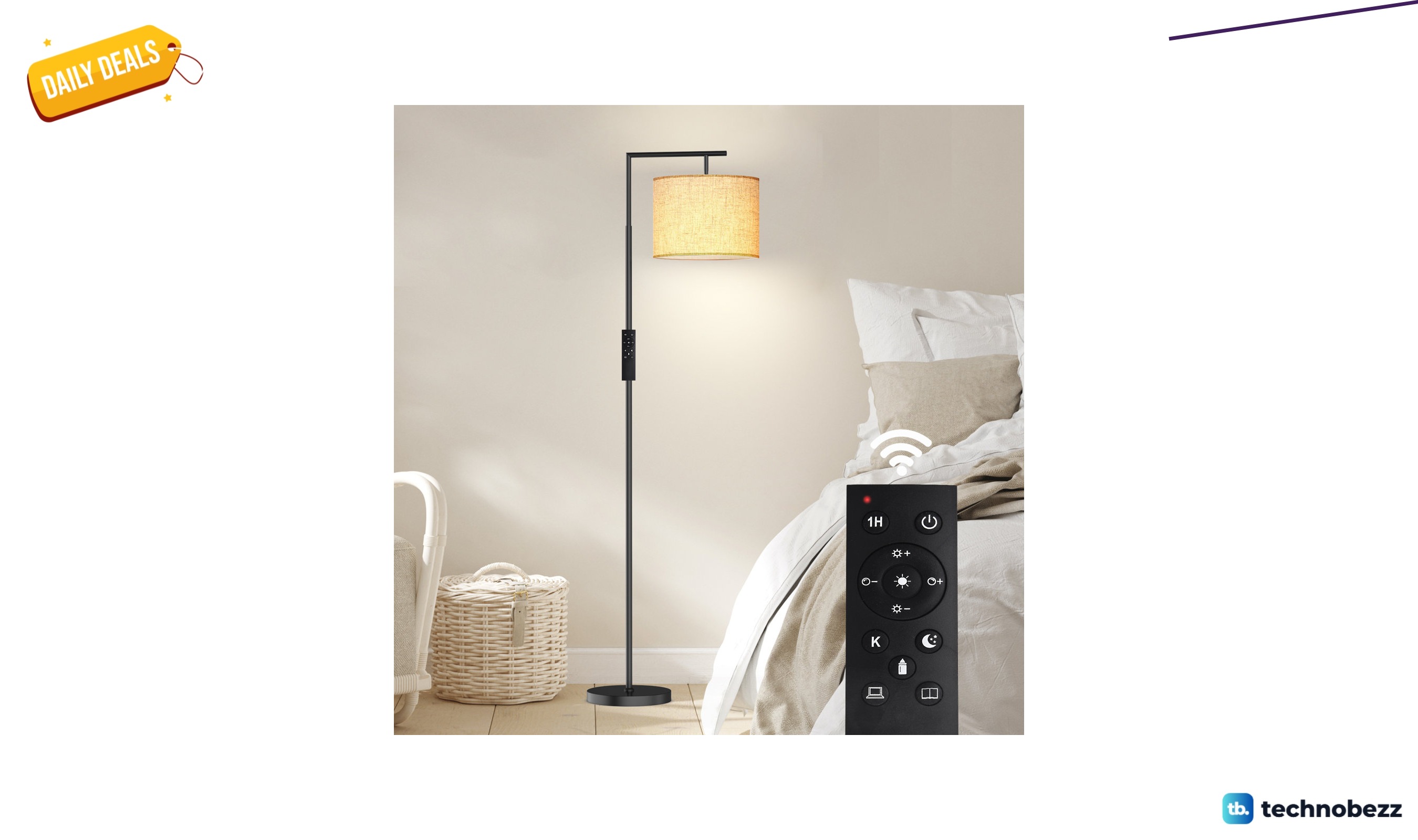 Orren Ellis Haileyville 64-inch arched floor lamp with remote control for $47.99 at Wayfair