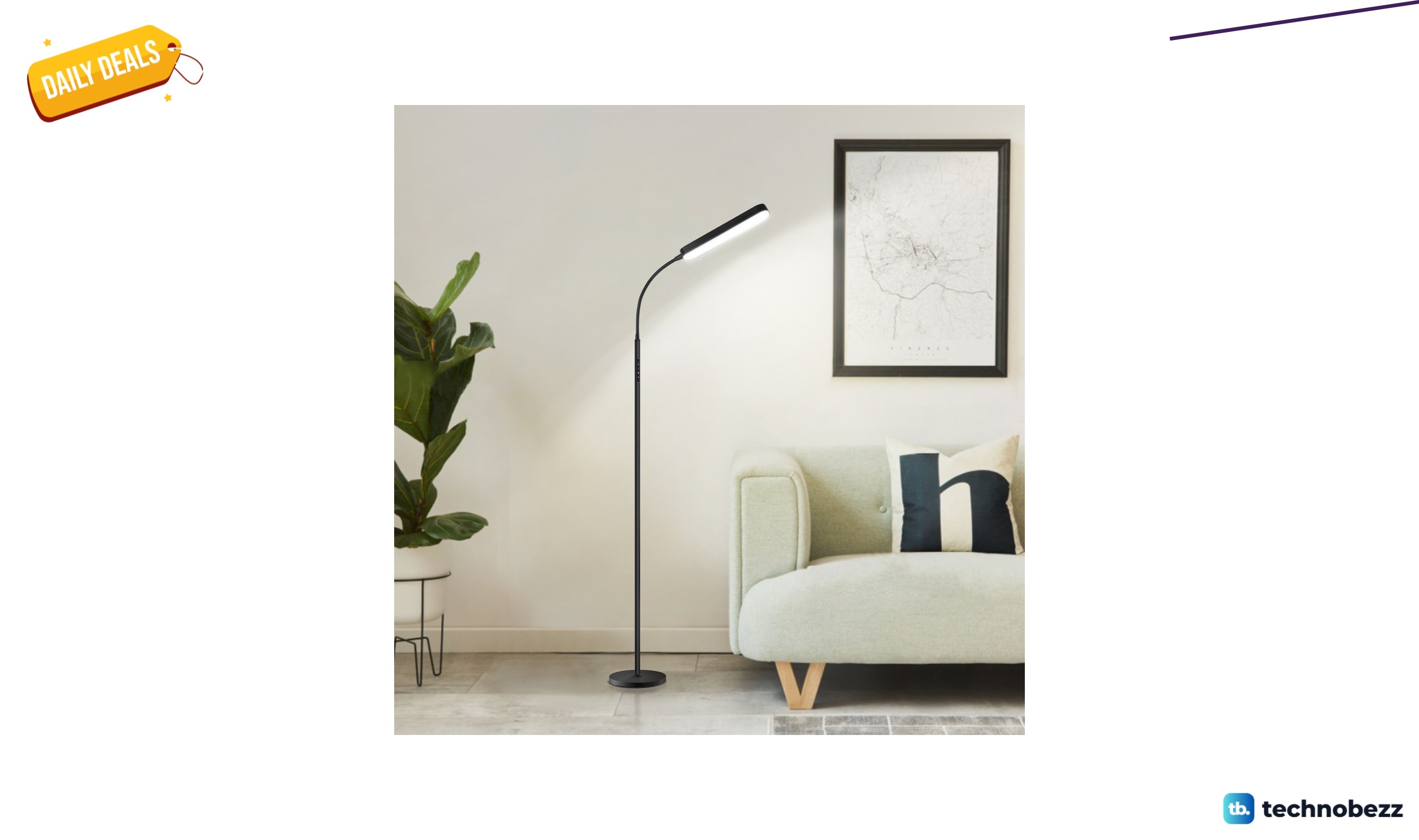 Ivy Bronx Dwayne dimmable LED reading floor lamp with remote and touch control for $44.99 at Wayfair