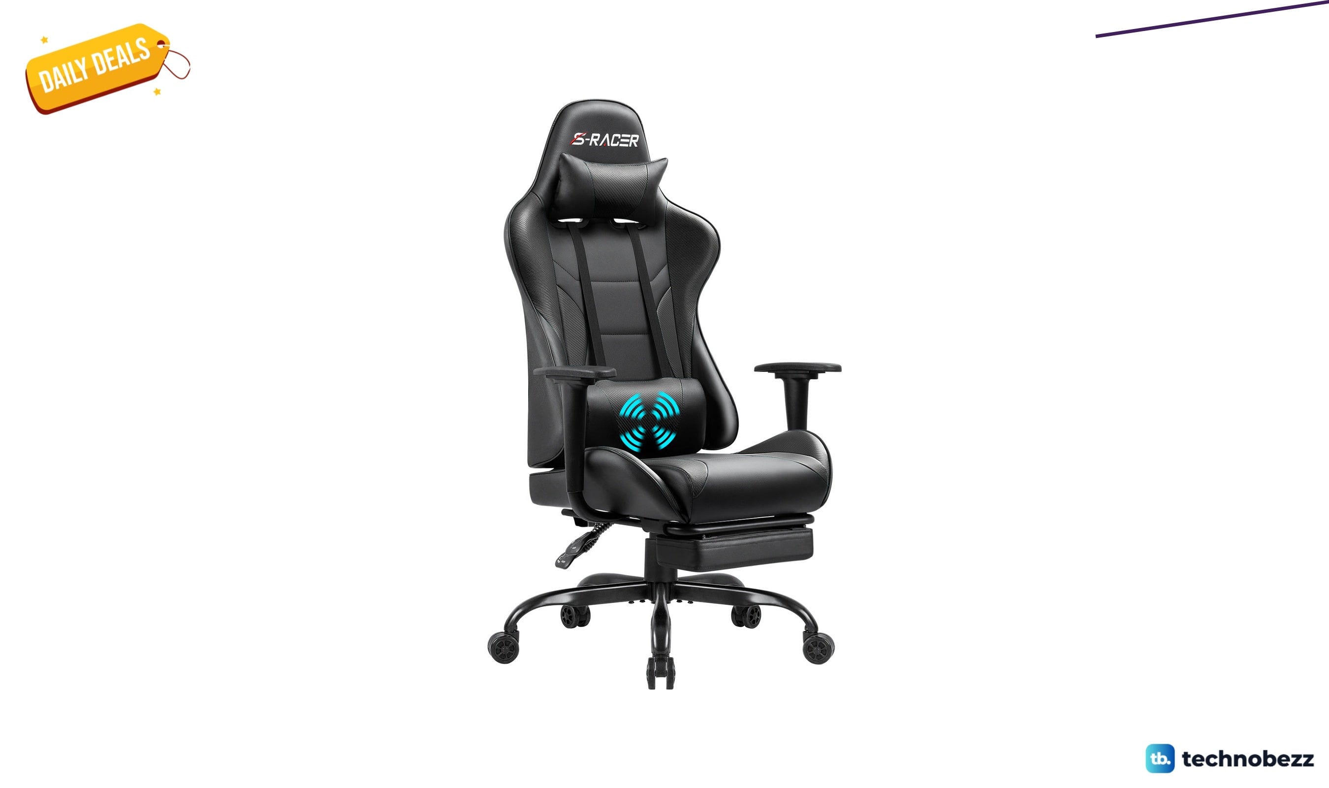 Homall high-back reclining gaming chair with footrest for $95.99 at Wayfair