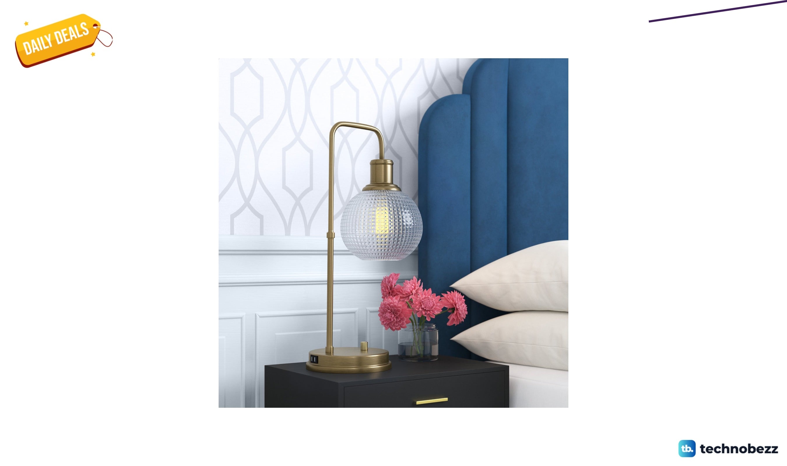 Trent Austin Design Quiroga metal USB desk lamp for $49.99 at Wayfair