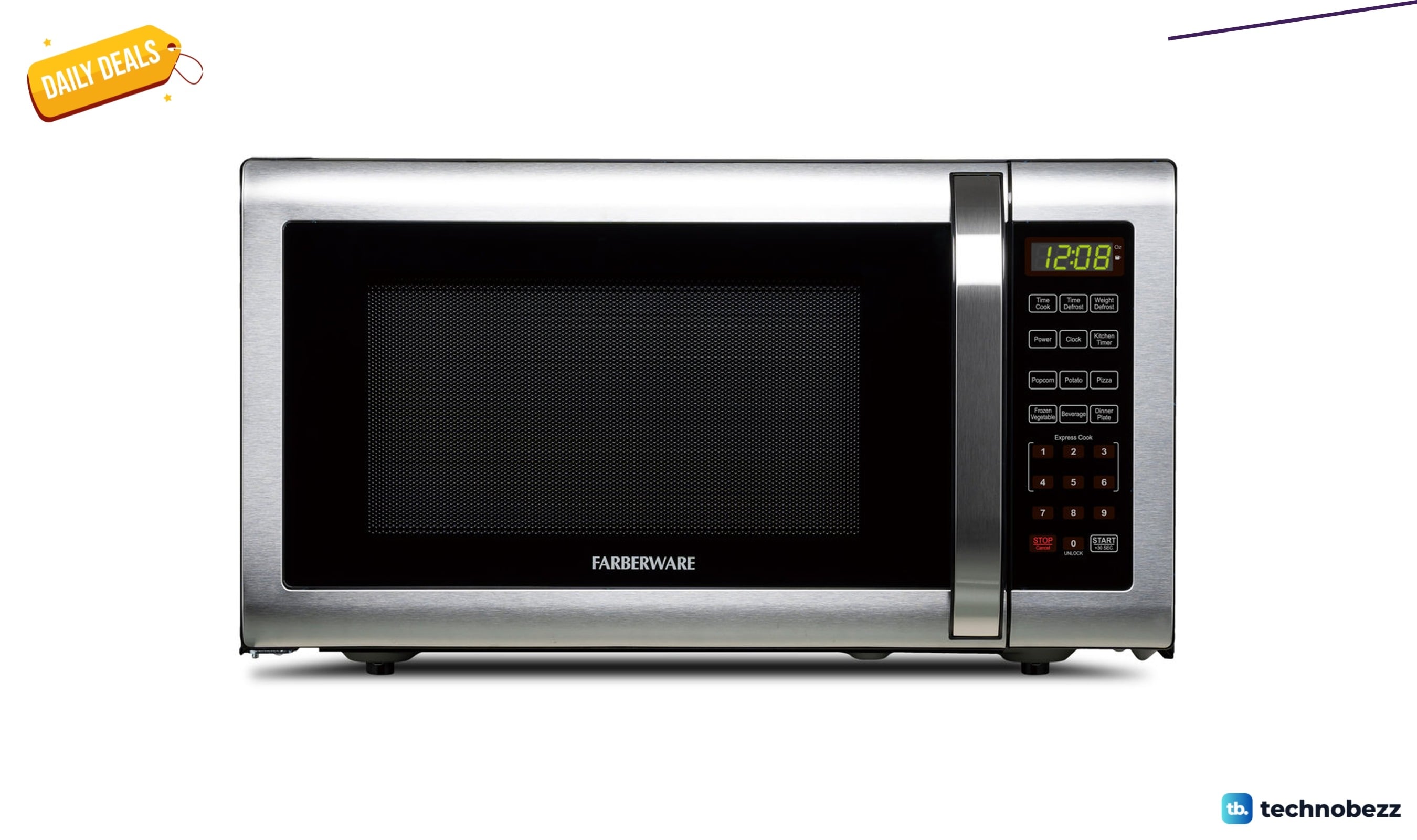 Farberware 1.6-cubic-foot brushed stainless microwave for $129.99 at Wayfair
