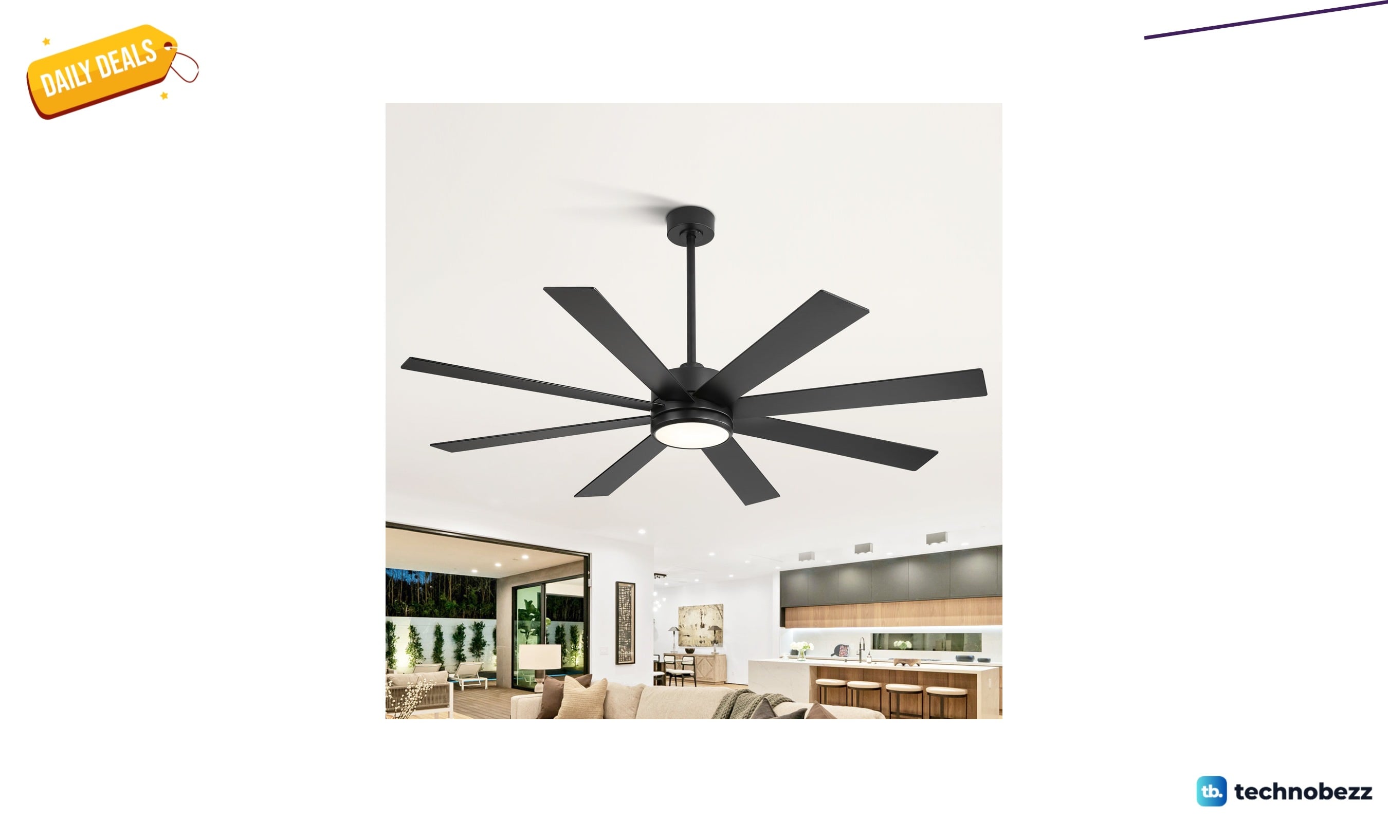 Ivy Bronx Veliz LED ceiling fan with remote for $123.99 at Wayfair
