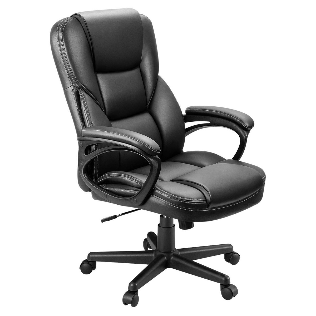 Winston Porter Lollie executive chair with headrest Black