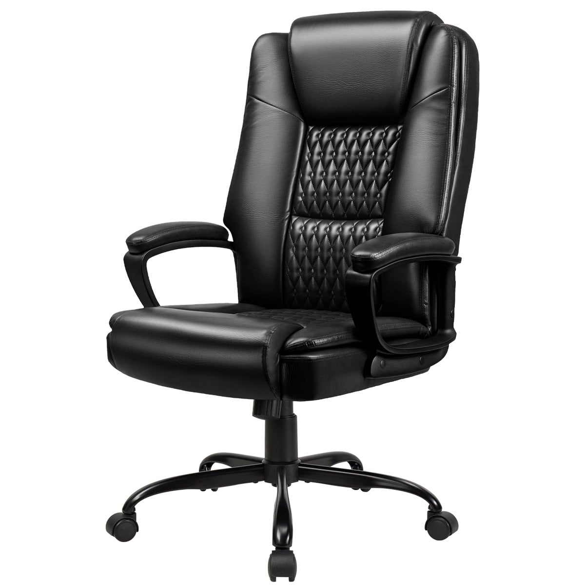 Inbox Zero big-and-tall office chair Black, Black
