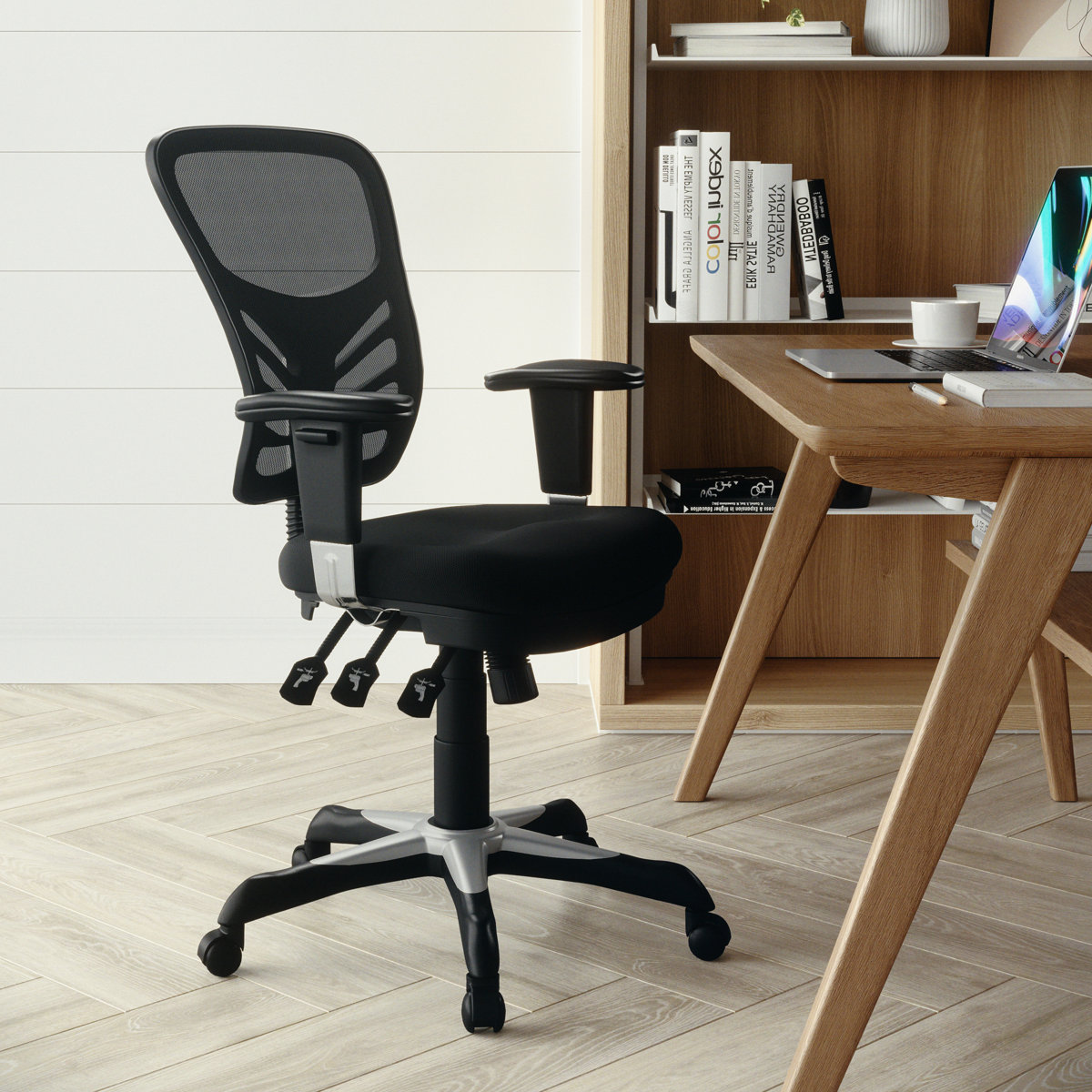 Flash Furniture Siyer mid-back mesh office chair Black, Black