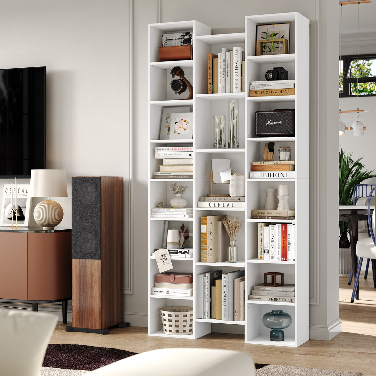 Wade Logan Beetner 8-tier cube bookcase White