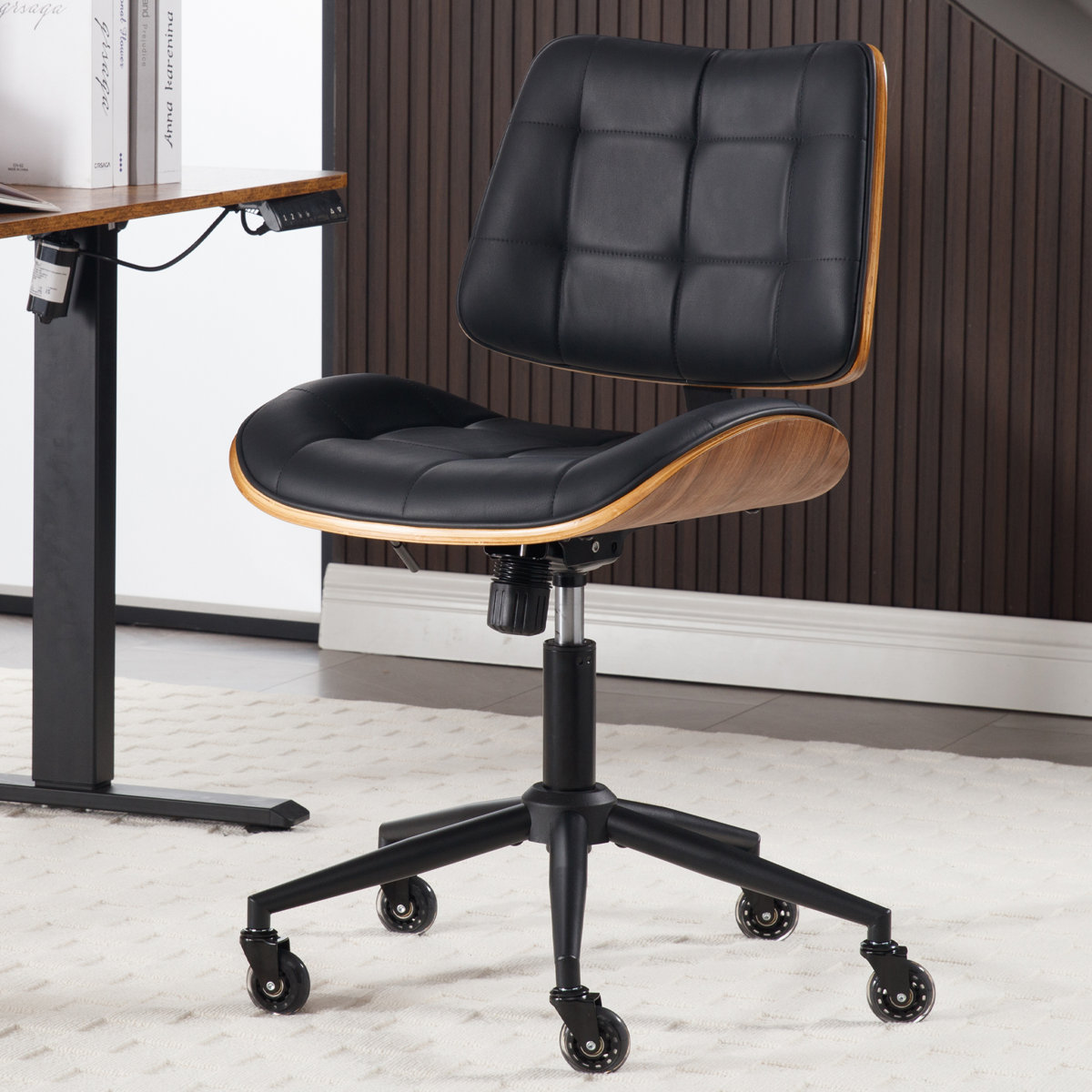 George Oliver Wurster ergonomic armless task chair Black