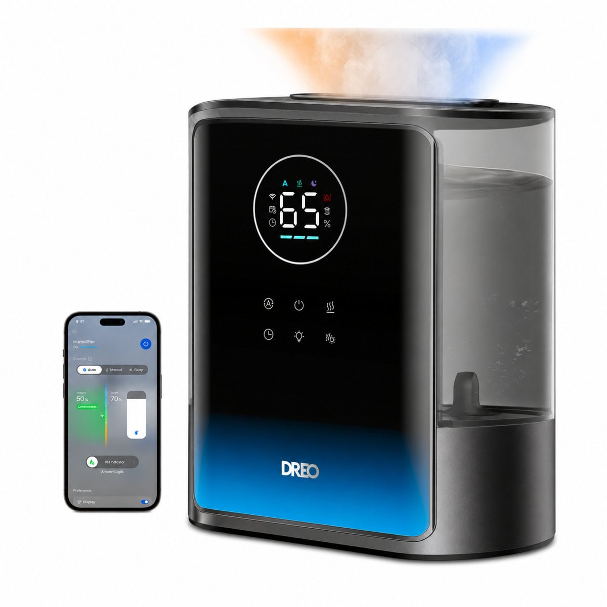 Dreo 8-liter smart humidifier with warm and cool mist 