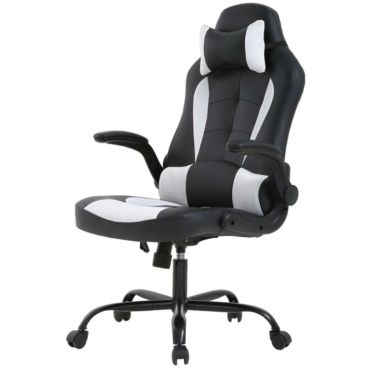 Inbox Zero height-adjustable gaming chair White