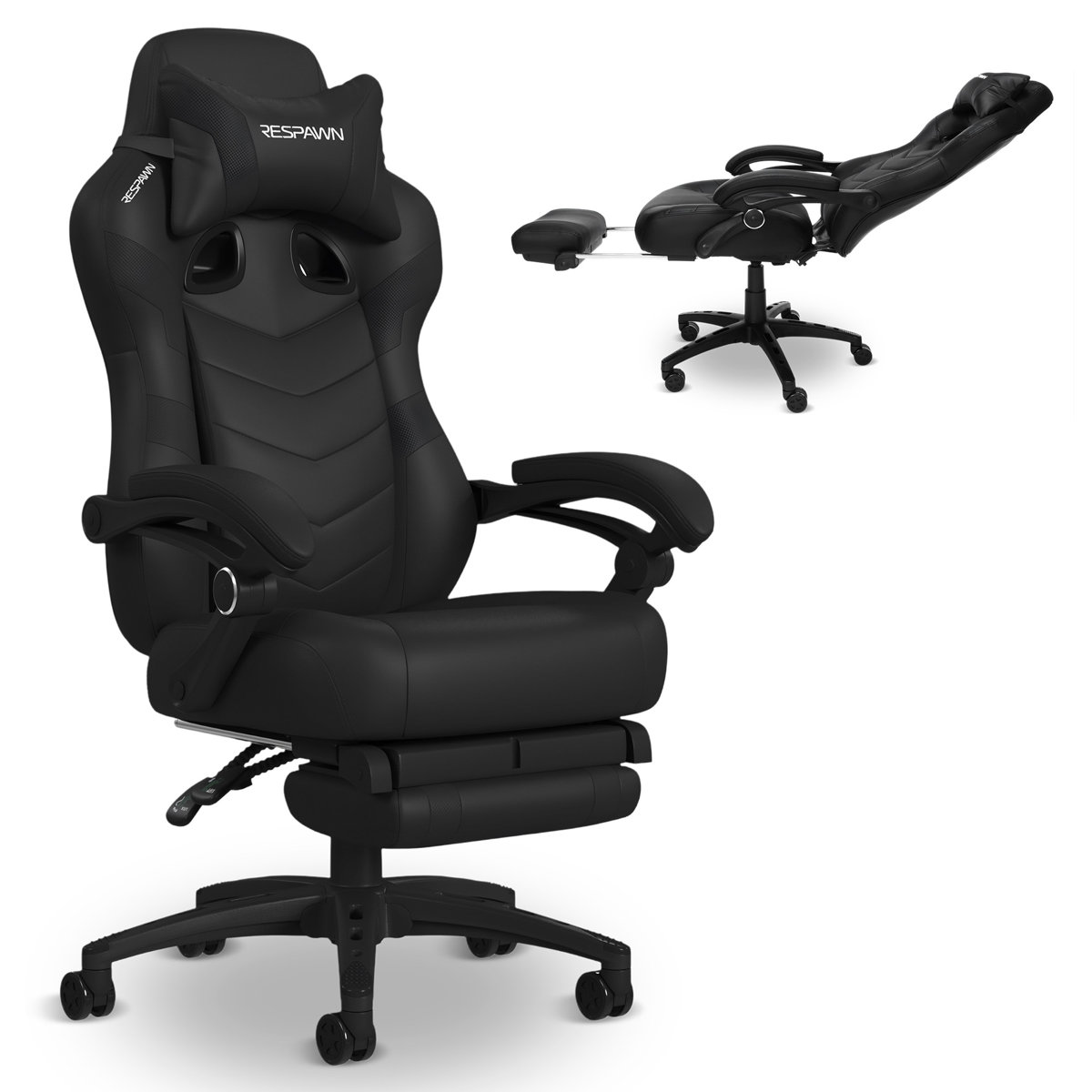 RESPAWN 110 Pro gaming chair with footrest Pro Black
