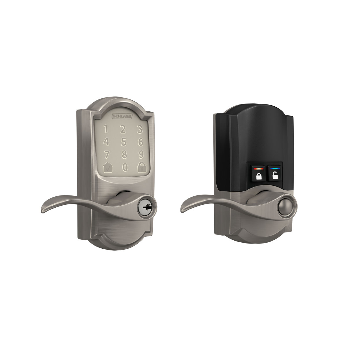 Schlage Encode Smart Wi-Fi lever Satin Nickel