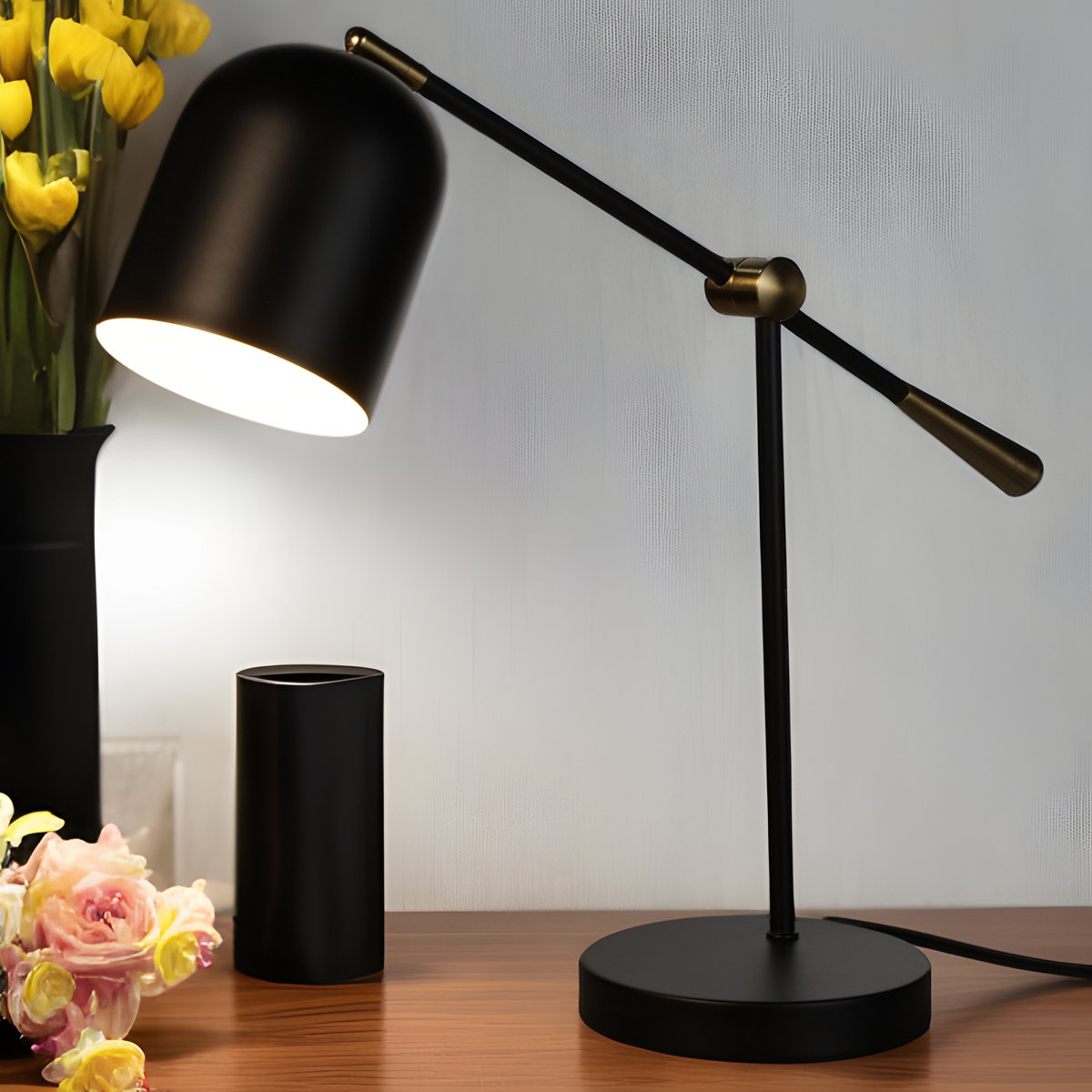 Symple Stuff Skillern swing-arm metal desk lamp 